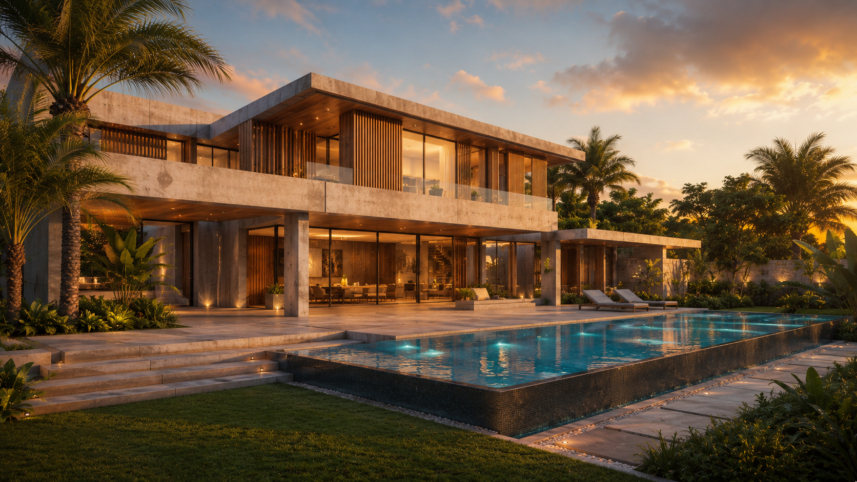 Modern exterior architectural visualization